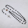 Religious 6mm Section Transparent Painting Glass Bead Rosary (IO-cr378)